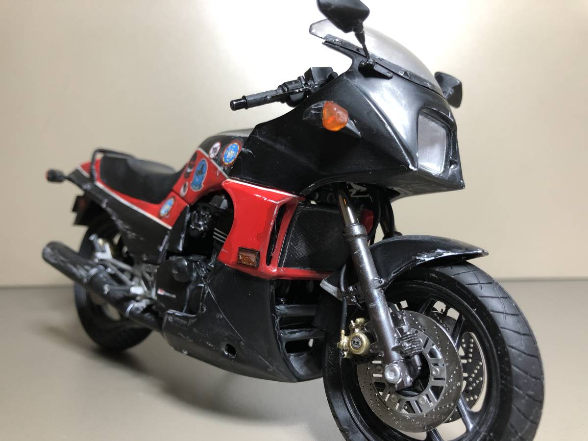 TOP GANマーベリック完全劇中ウェザリング仕様GPZ900R アオシマ製1/12_画像1