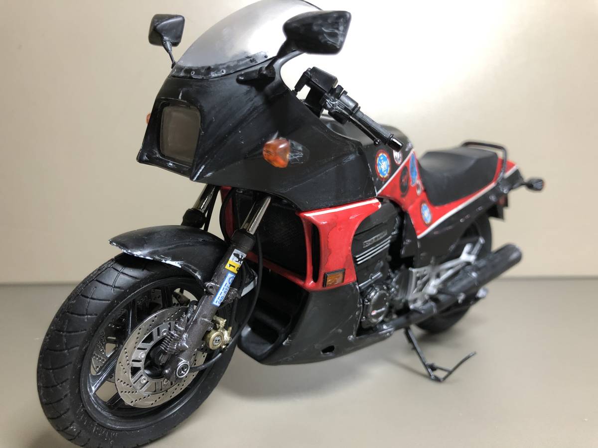 TOP GANマーベリック完全劇中ウェザリング仕様GPZ900R アオシマ製1/12_画像2