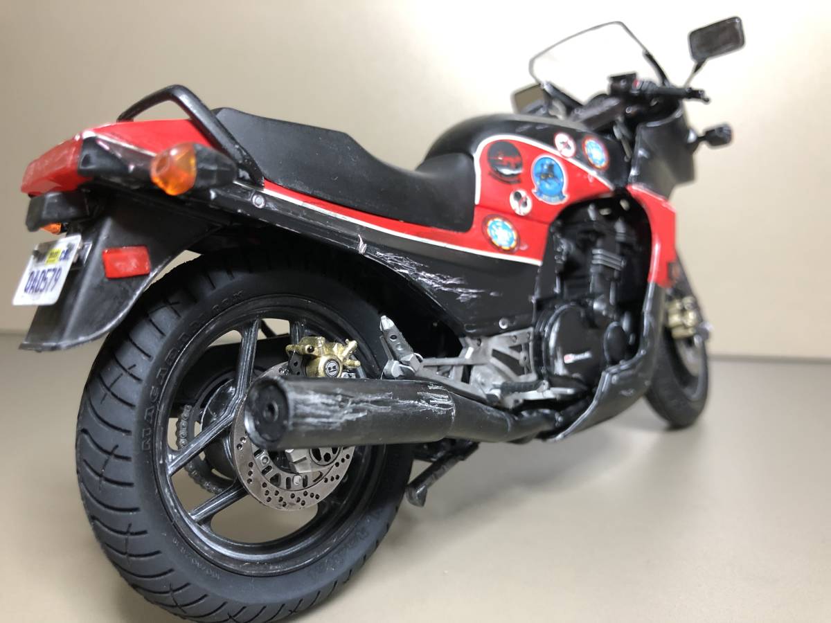 TOP GANマーベリック完全劇中ウェザリング仕様GPZ900R アオシマ製1/12_画像6