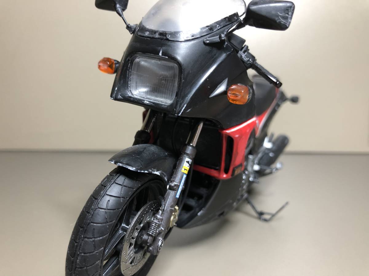 TOP GANマーベリック完全劇中ウェザリング仕様GPZ900R アオシマ製1/12_画像7