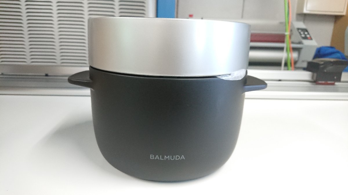 BALMUDA The Gohan ブラック K03A-BK 3合炊飯器 【開封品/未使用品】(2505522)※代引不可
