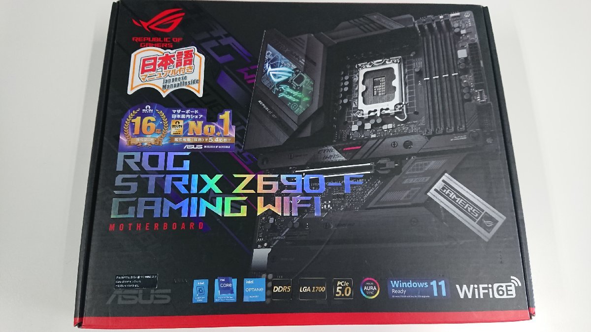 ASUS ROG ST RIX Z690-F GAMIG WIFI ゲーミングマザーボード【開封/使用品】(2522021)※代引き不可
