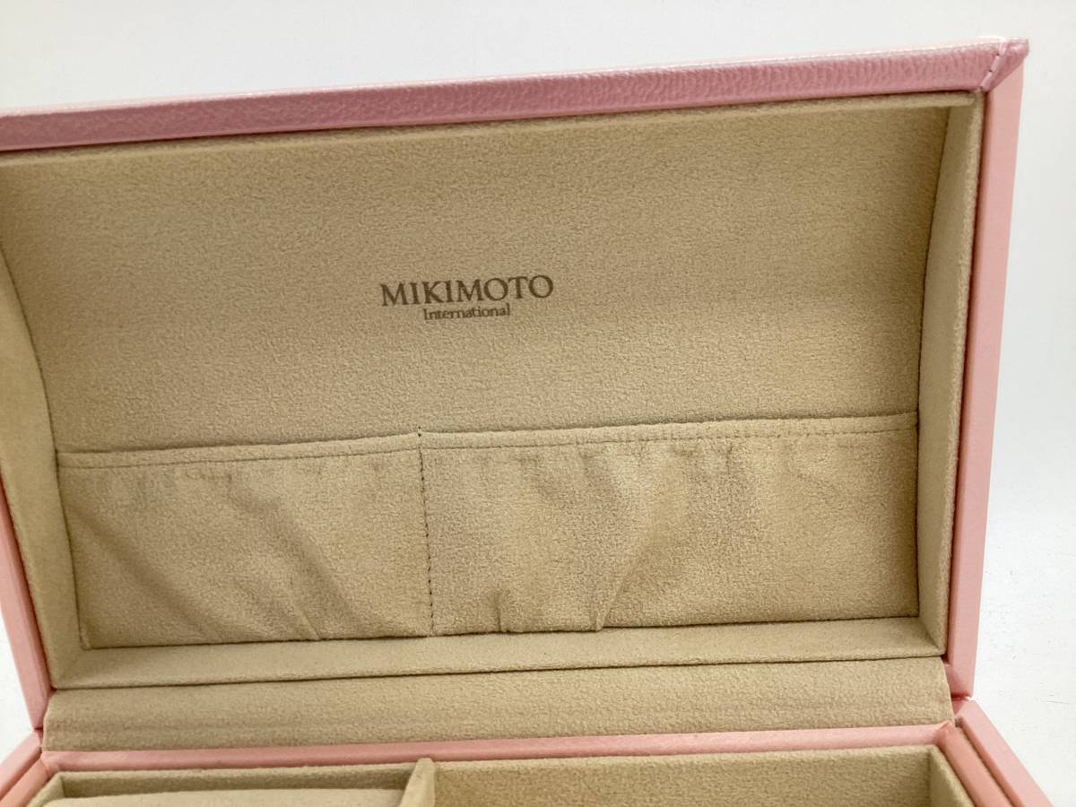 【8859】 MIKIMOTO ミキモト 本真珠 パール約3.6mm アクセサリーボックス ジュエリーケース 小物入れ ピンク系_画像4