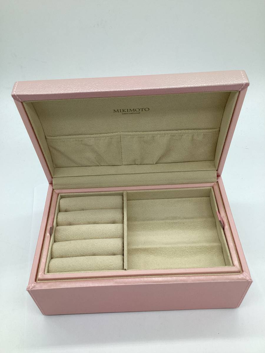 【8859】 MIKIMOTO ミキモト 本真珠 パール約3.6mm アクセサリーボックス ジュエリーケース 小物入れ ピンク系_画像1
