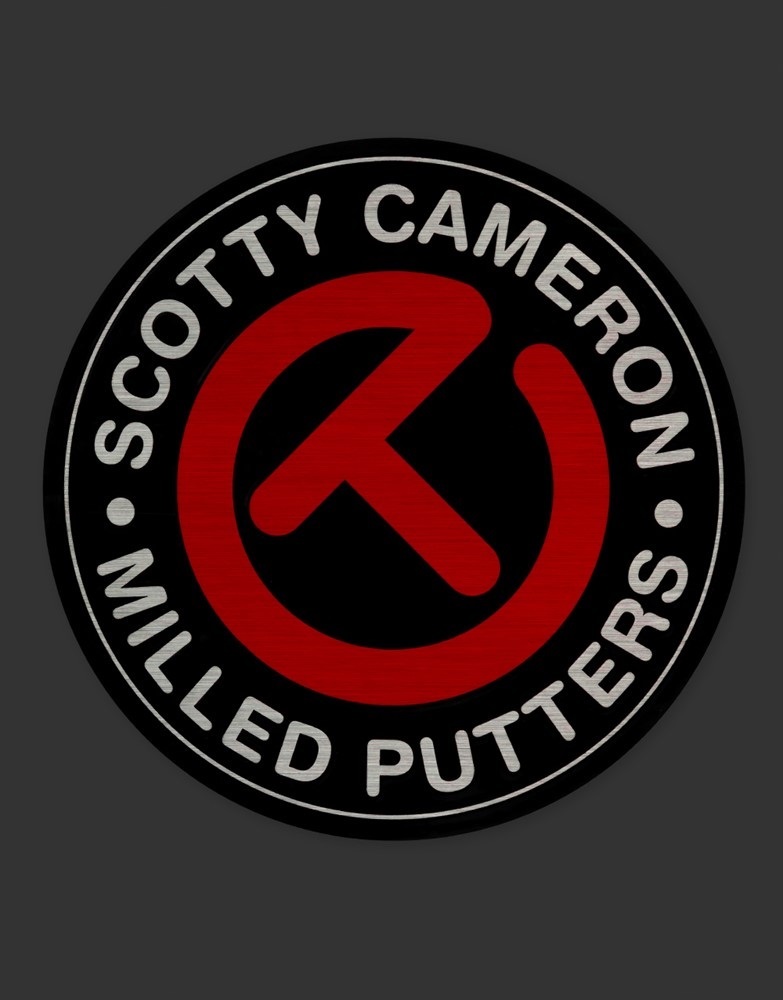 Scotty Cameron - Large Circle T - 3.125" Round - Maroon/Charcoal Sticker キャメロン ステッカー シール 新品_画像1