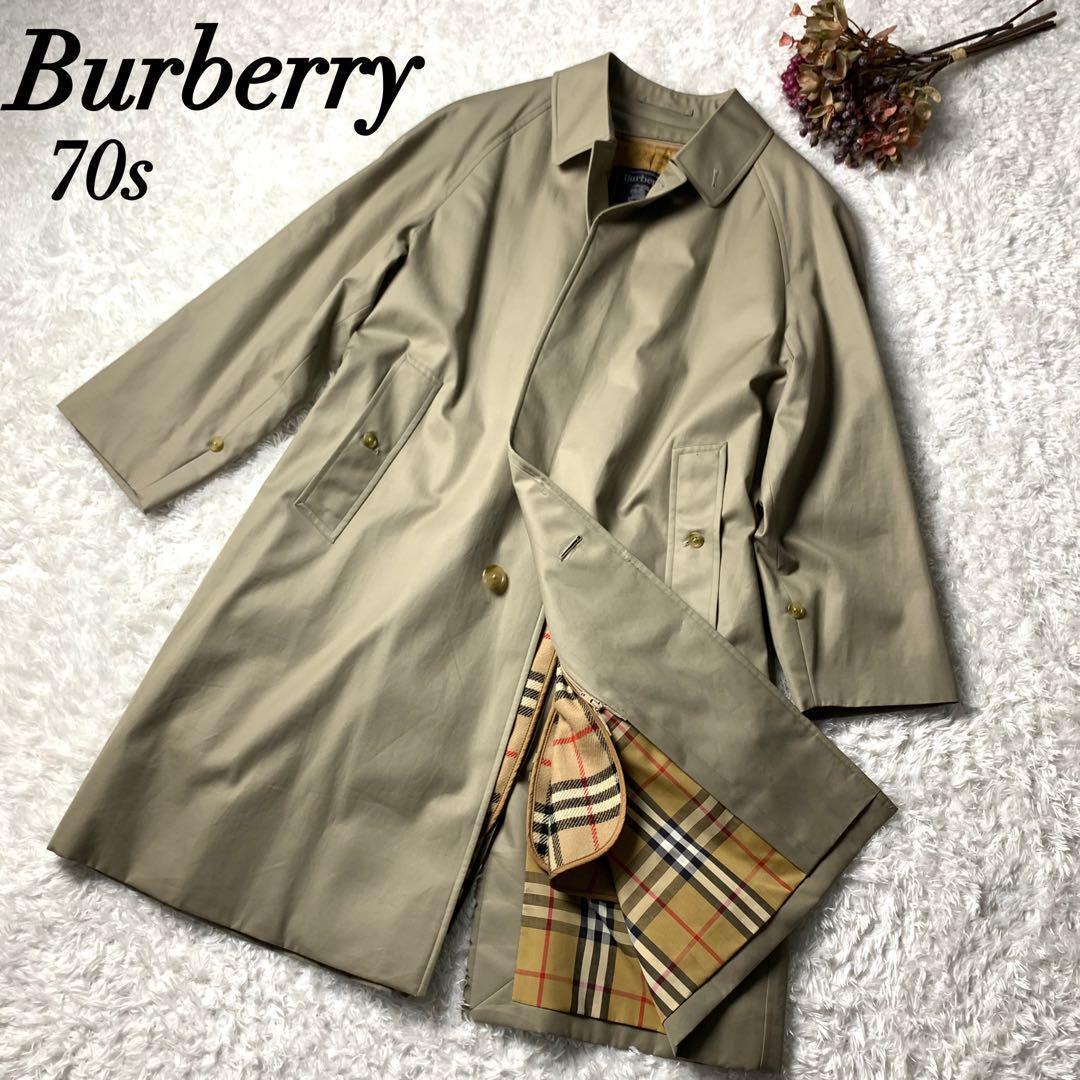 Burberry バーバリー 70s ステンカラーコート ヴィンテージ 玉虫色