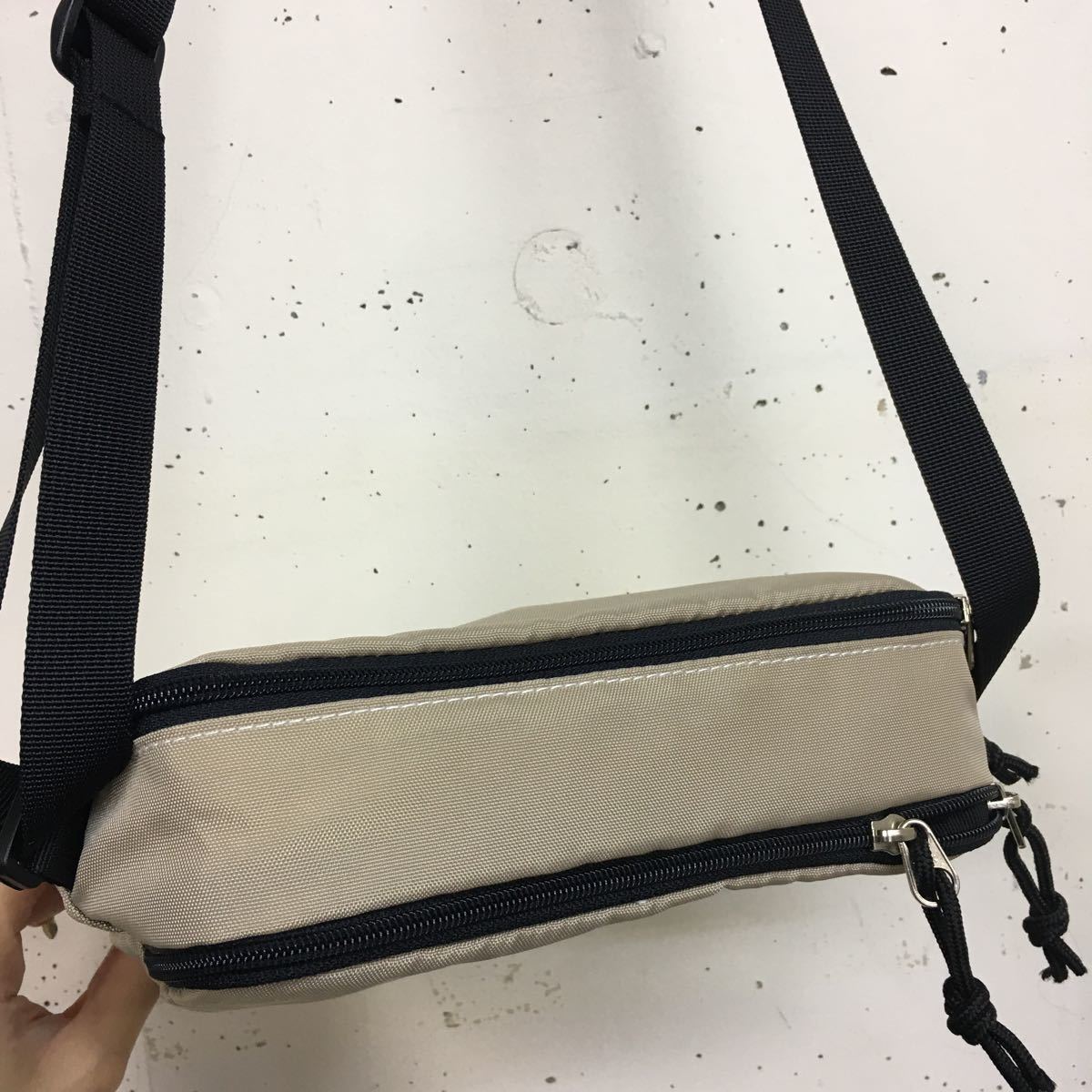 Drifter shoulder bag new goods unused light beige nylon 