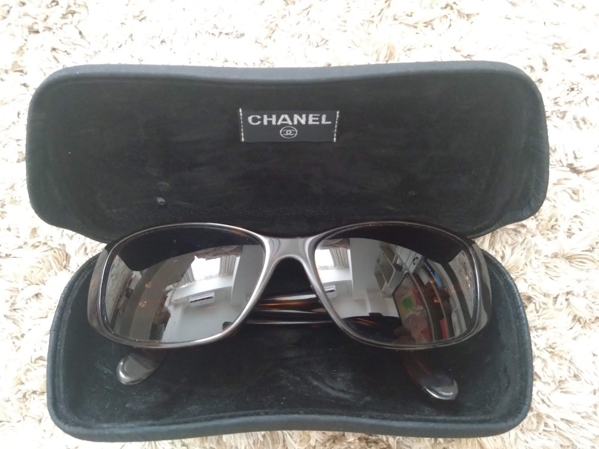 超美品 CHANEL シャネル サングラス リボン ココマーク サイドココ