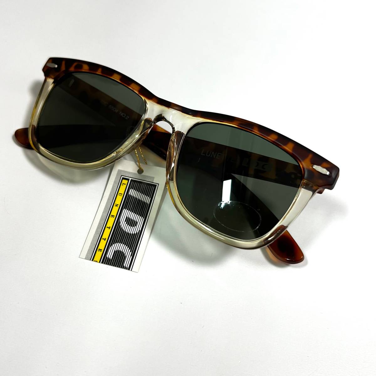 デッドストック◆I.D.C. 5504 NO.2 MADE IN FRANCE 未使用品 90's VINTAGE IDC アイディーシー サングラス eyewear ブラウン レオパード