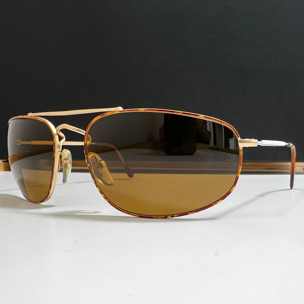 ◆GIORGIO ARMANI ジョルジオアルマーニ サングラス eyewear トルトゥーガ ヴィンテージ オールド イタリア製 614 701 メンズ VINTAGE_画像1