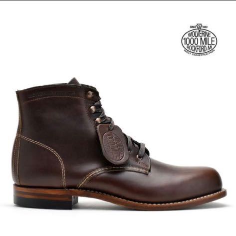 ウルヴァリン 1000マイルブーツ ワークブーツ ブラウン 茶 WOLVERINE 1000MILE BOOTS W05301 BROWN_画像1