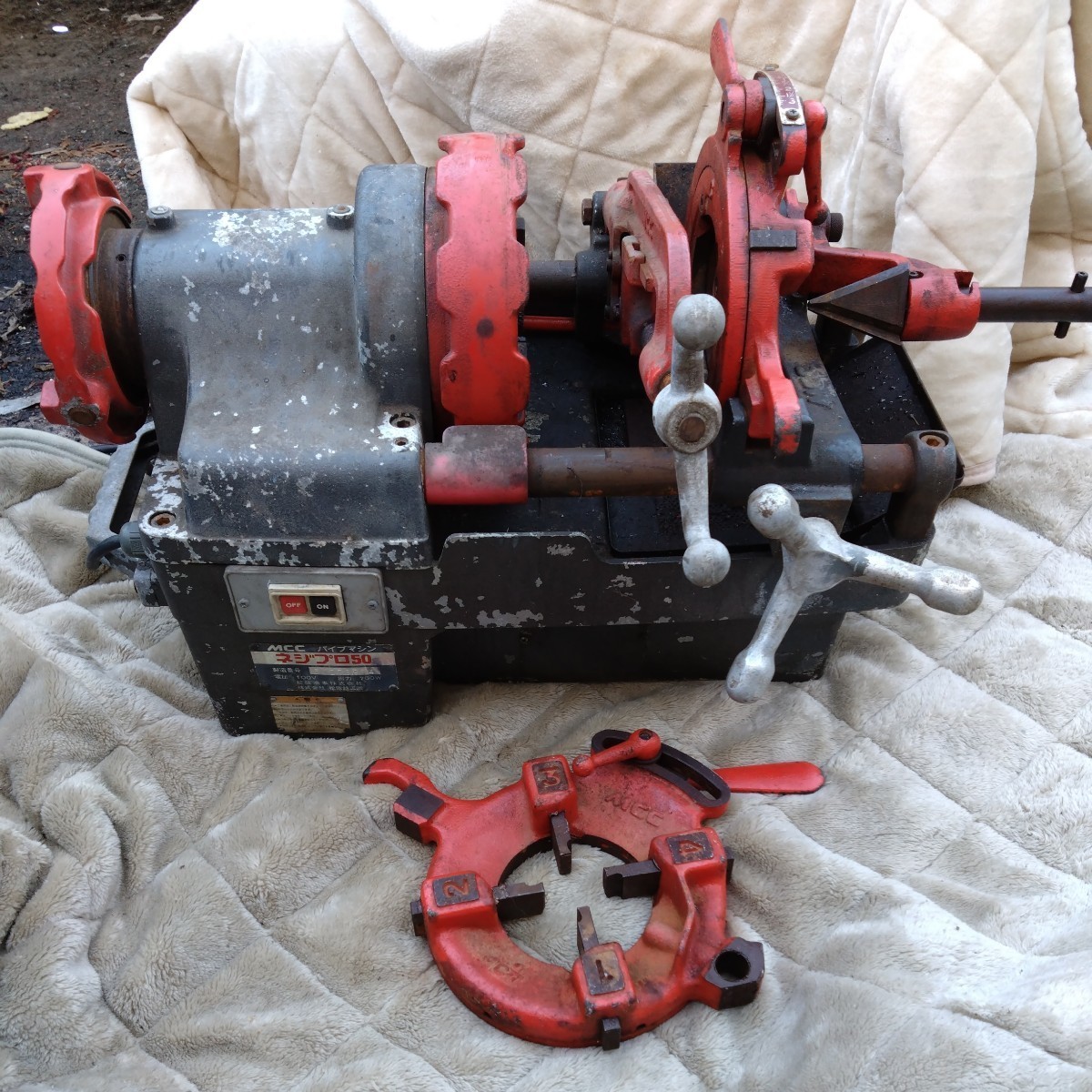 動作品□MCC 松坂鉄工所 パイプマシン ネジプロ50 ねじ切り機 動作品□MCC 松坂鉄工所 パイプマシン ネジプロ50 ねじ切り機