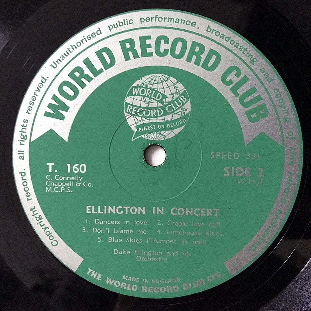 UK イギリス盤 ORIG LP■Duke Ellington■Ellington In Concert■World Record Club 1948年12月のコンサート モノラル【試聴できます】_画像6