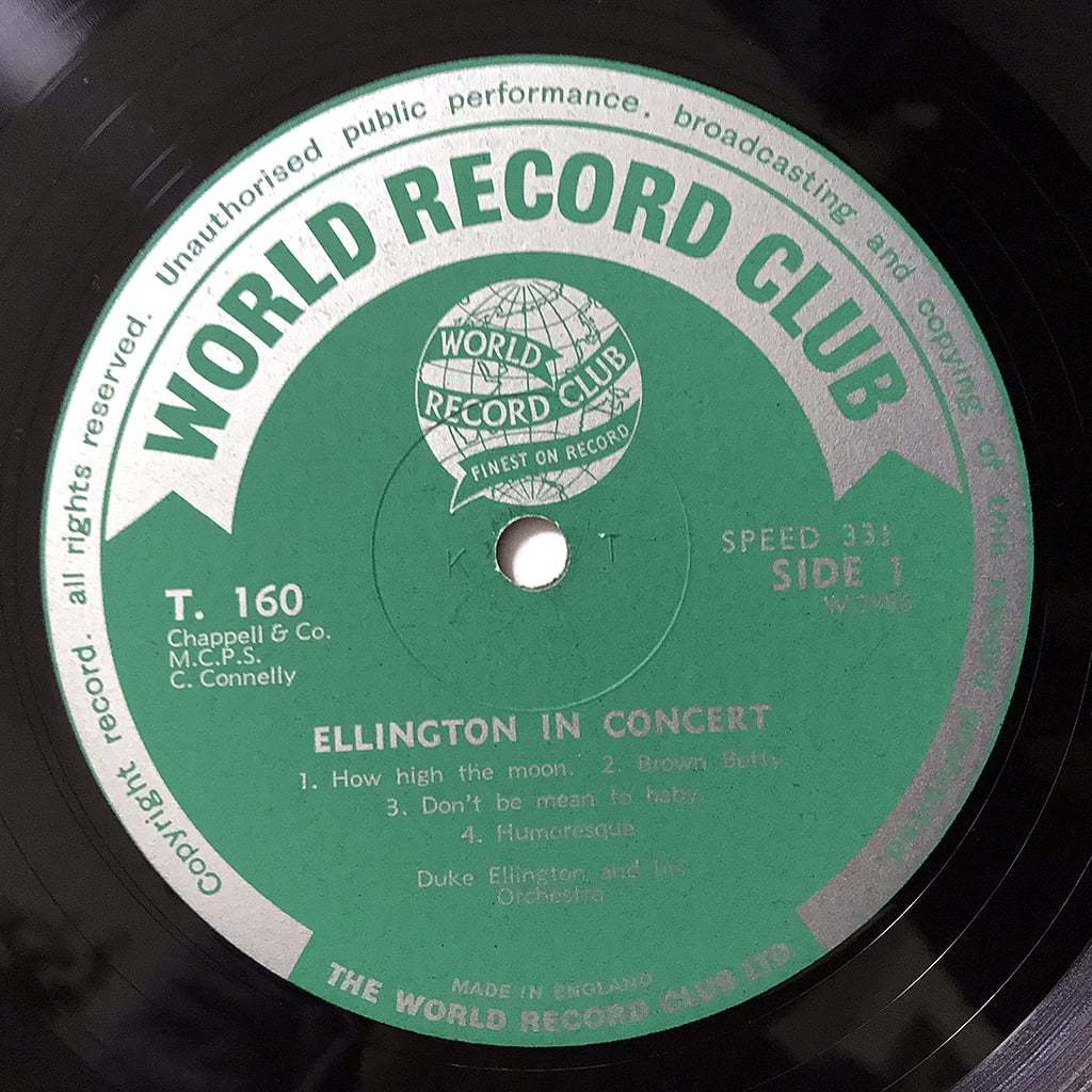 UK イギリス盤 ORIG LP■Duke Ellington■Ellington In Concert■World Record Club 1948年12月のコンサート モノラル【試聴できます】_画像5