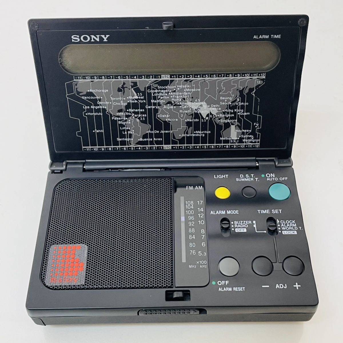 ジャンク ソニー ICFC1000 FM/AM ラジオ WORLD TIME CLOCK i14989 コンパクト発送(アンティーク)｜売買