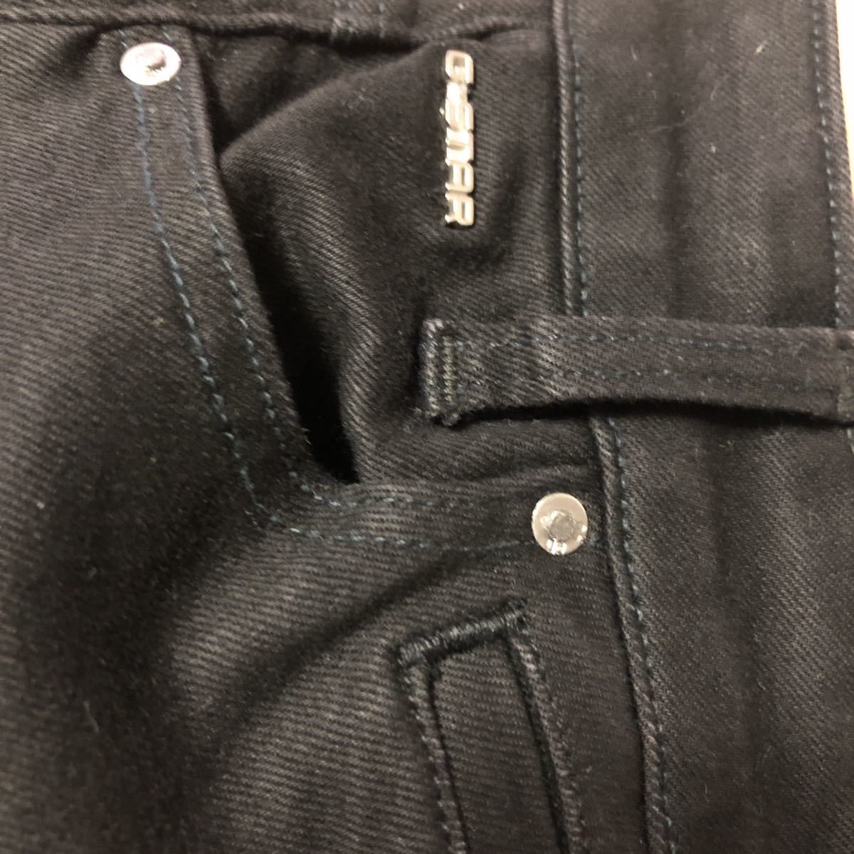 極美品 G-STAR RAW ジースターロウ D-STAQ SLIM ストレッチ スリム ブラック デニムパンツ 23×32 ストレッチパンツ ウエストゴム_画像8