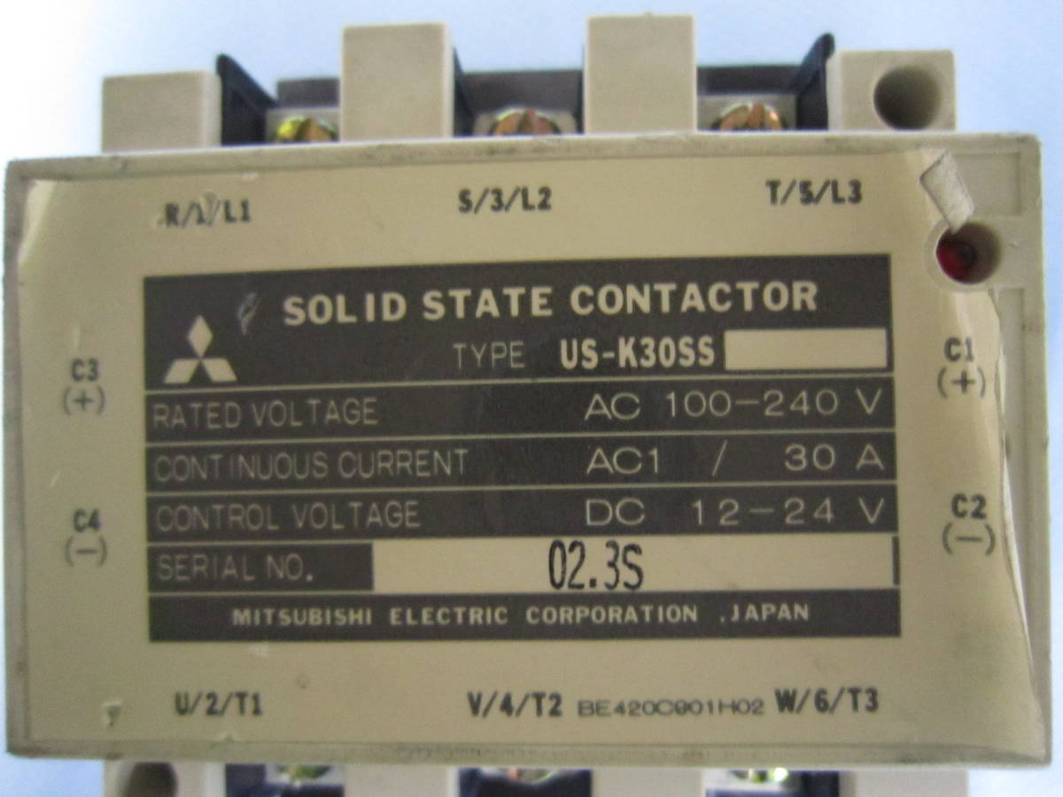 電磁開閉器 US-K30SS 三菱電機 ソリッドステートコンタクタ_画像2