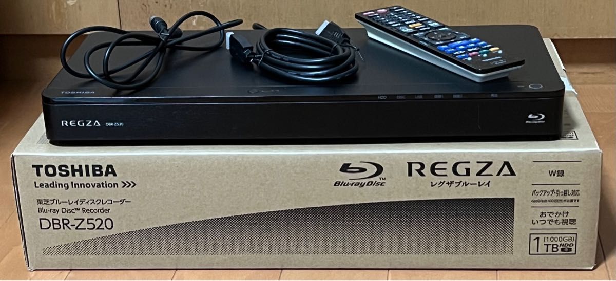 東芝 ブルーレイレコーダー REGZA DBR-Z520 HDD1TB W録画-