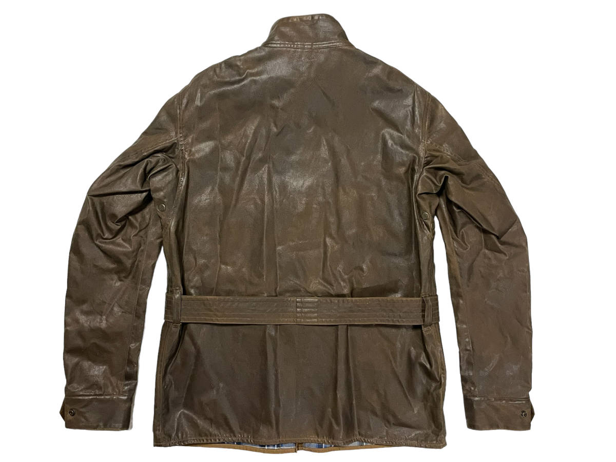 未使用品 40 ADDICT CLOTHES アディクトクローズ AD-WX-02 WAXED BMC JACKET オイルド モーターサイクルジャケット ブリティッシュグリーン_画像2