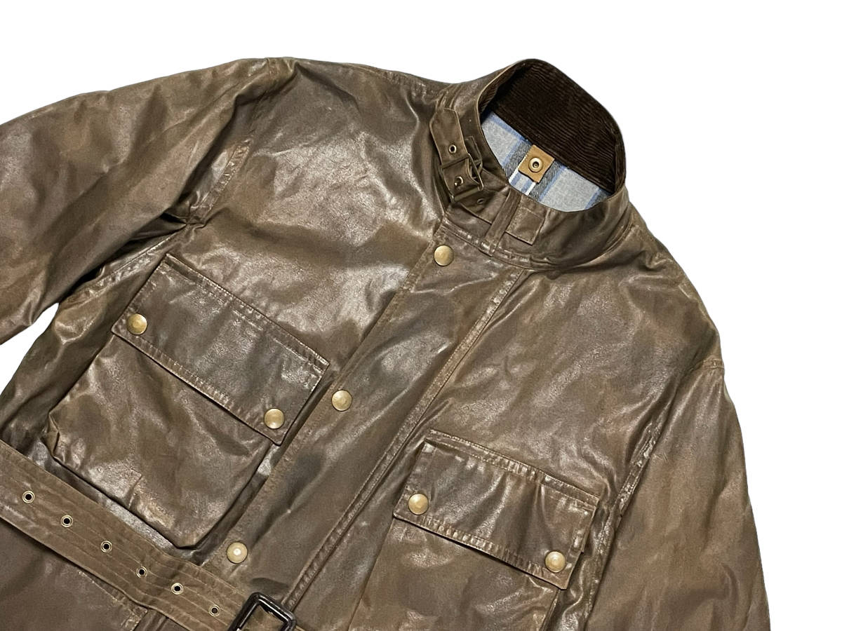 未使用品 40 ADDICT CLOTHES アディクトクローズ AD-WX-02 WAXED BMC JACKET オイルド モーターサイクルジャケット ブリティッシュグリーン_画像3