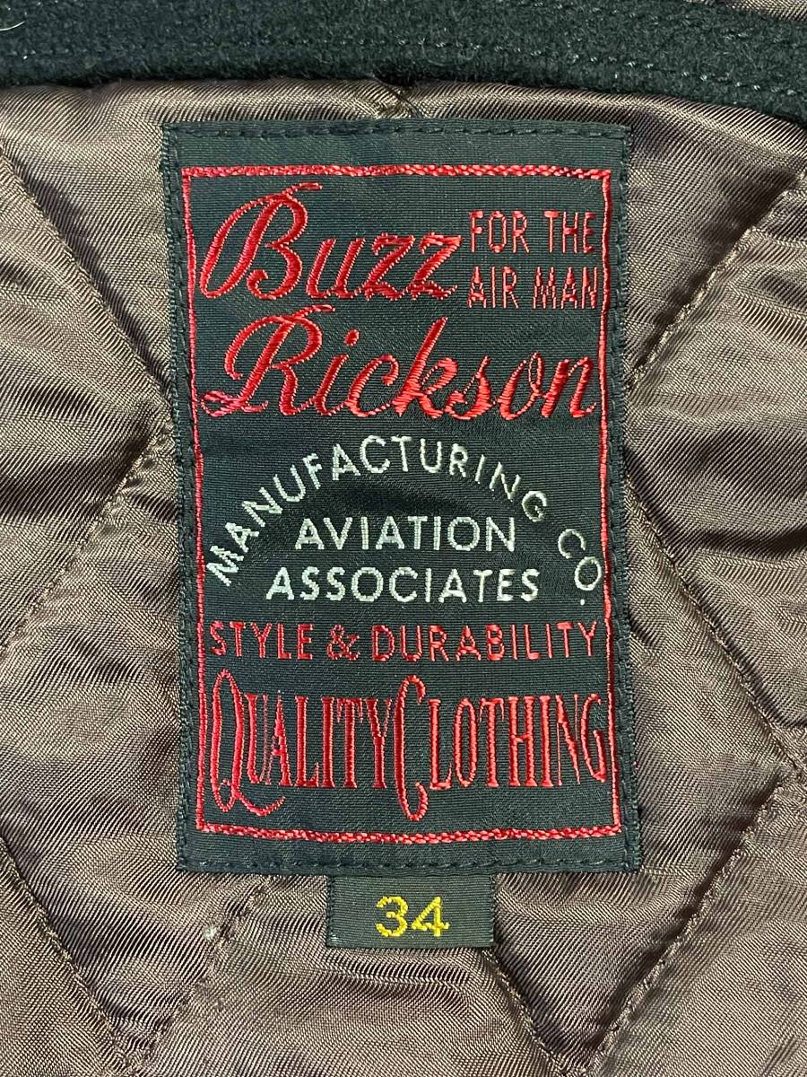 未使用品 34 BUZZ RICKSON'S AVIATION ASSOCIATES バズリクソンズ BR12819 M-445 ウールバージョン フライトジャケット 襟ムートン_画像6