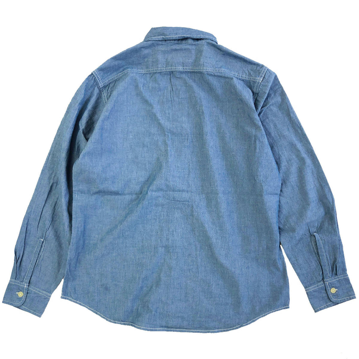 CAMCO カムコ シャンブレーシャツ　長袖　Mサイズ　 CHAMBRAY ワークシャツ ブルー_画像2