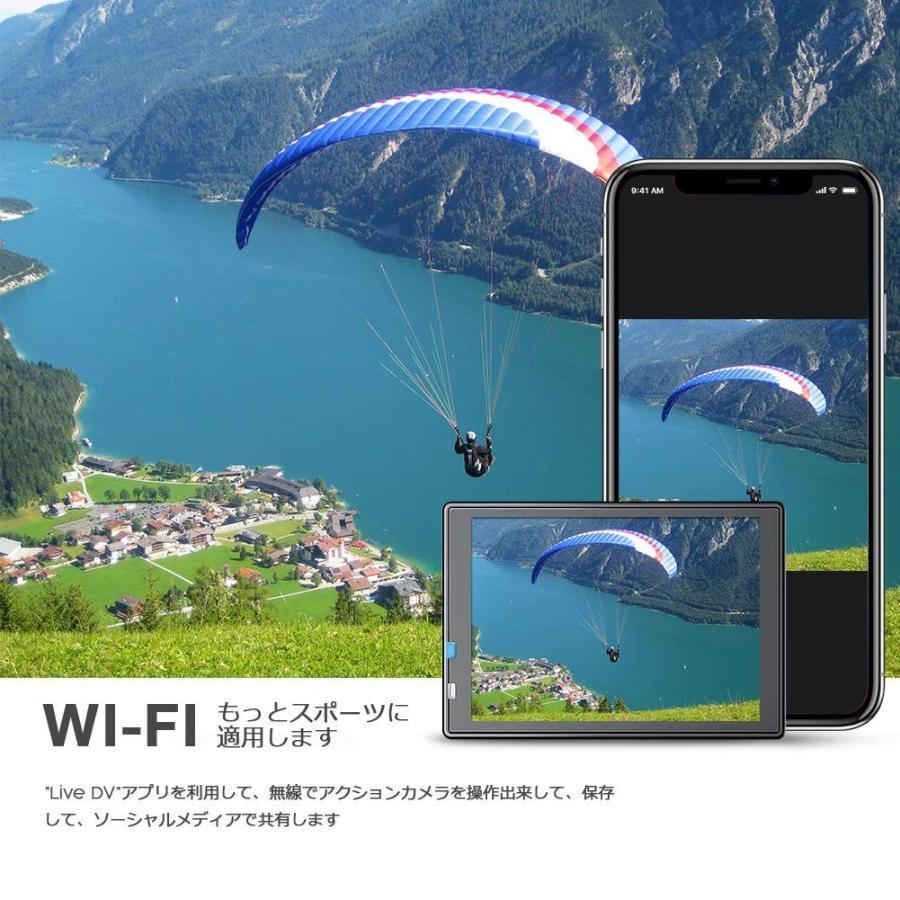 【CT8500】アクションカメラ Crosstour 4K高画質 リモコン付 WiFi搭載 水深30m撮影 手ブレ補正 防水防塵 耐衝撃 170度広角_画像4