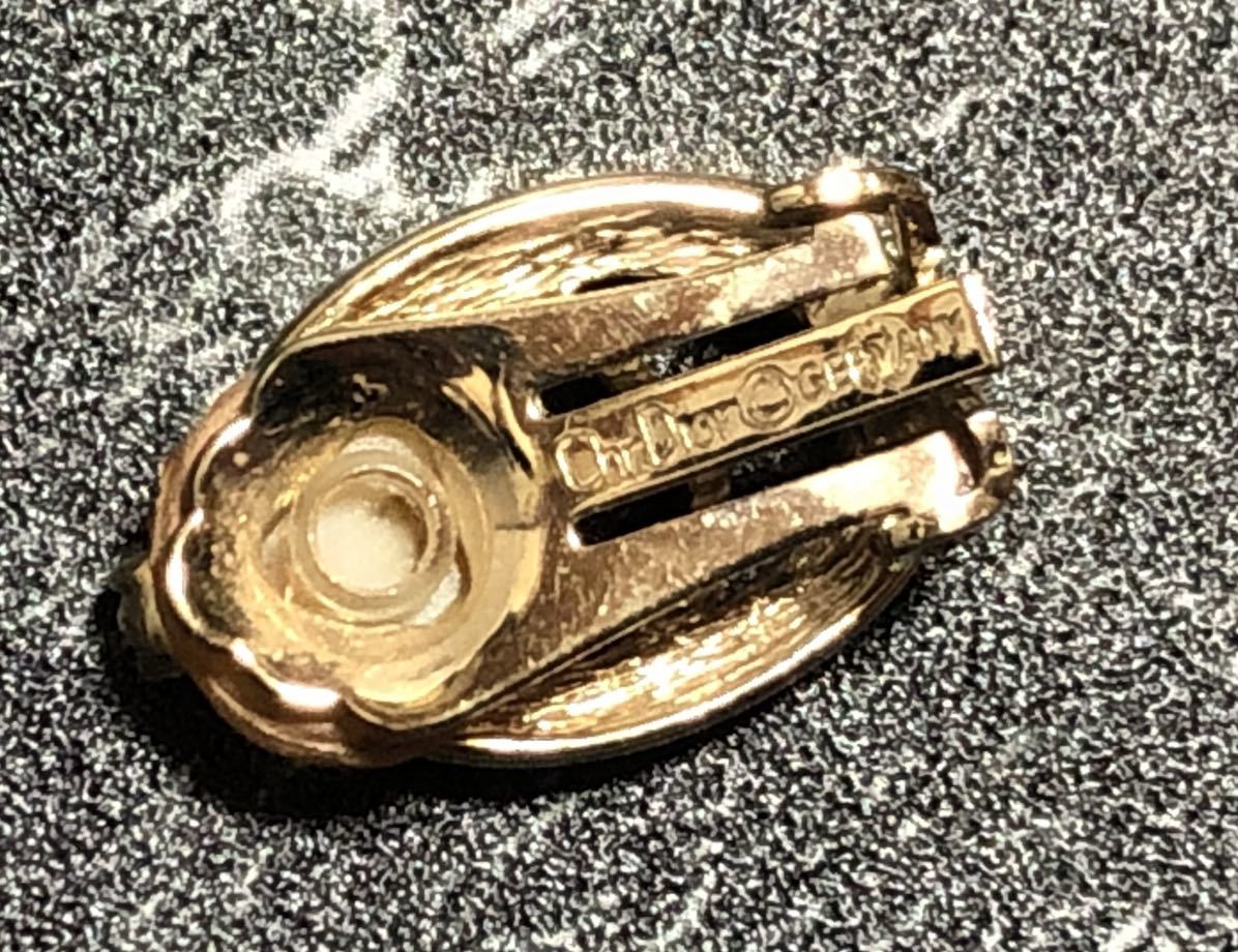 Dior серьги лента Gold одна сторона уголок Christian Dior с одной стороны Stone CD