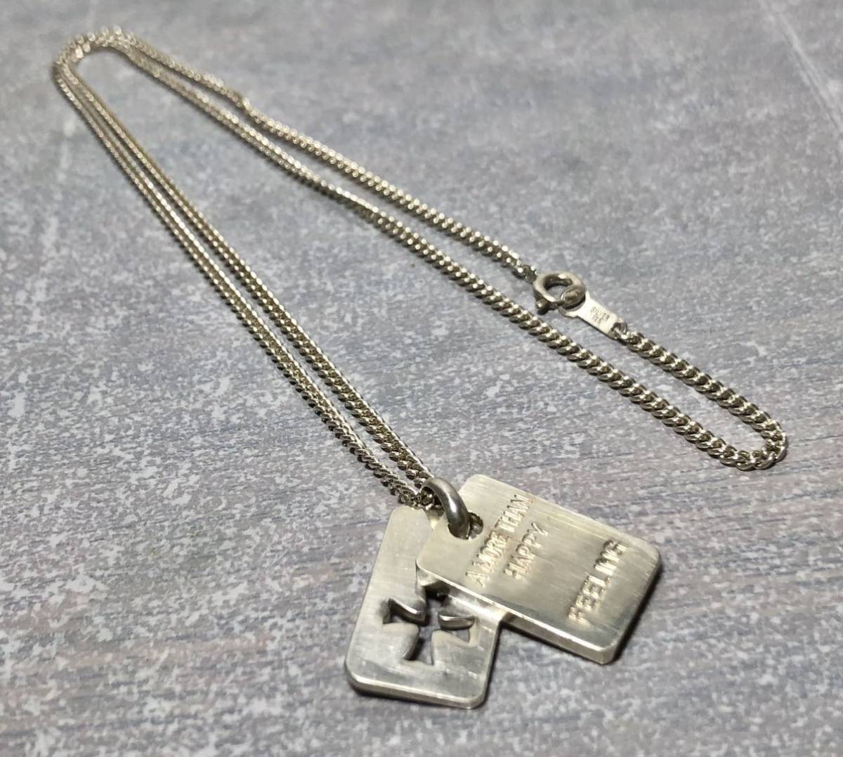 ダブルプレート　ネックレス　シルバー　silver 925