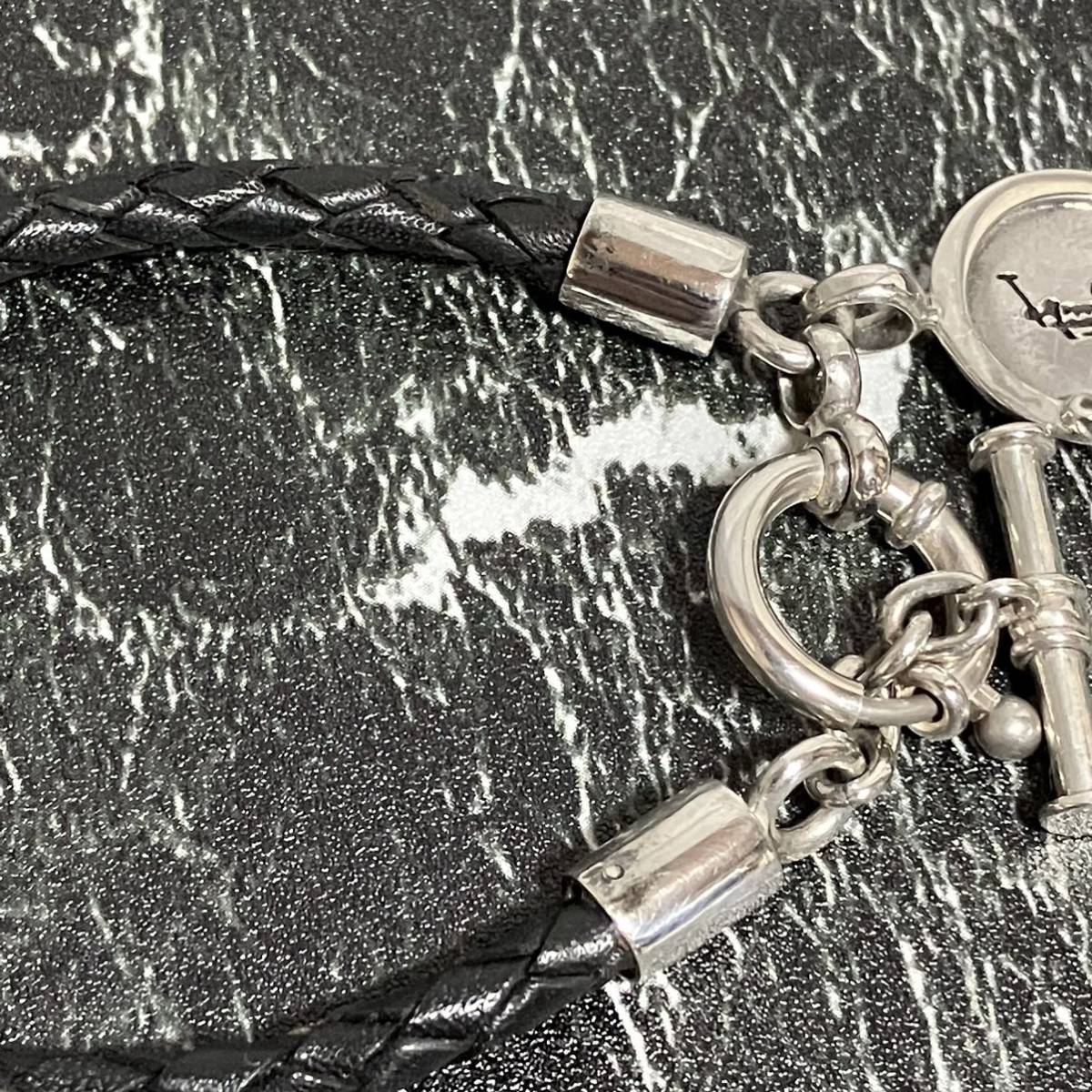 RalphLauren ラルフローレン　シルバー925レザーブレス　ブラック RalphLauren ラルフローレン シルバー925レザーブレス ブラック