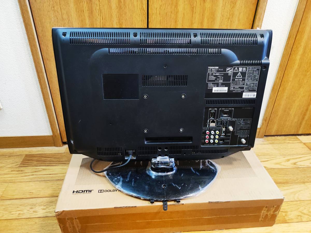 TOSHIBA 東芝 22V型 液晶テレビ LED REGZA 22RE1 リモコン B-CAS TOSHIBA 東芝 22V型 液晶テレビ LED REGZA 22RE1 リモコン B-CAS