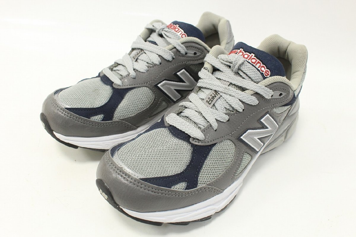 【良品】new balance ニューバランス スニーカー 990V3 M990GJ3 Made in USA US8.5(26.5cm) GREY 参考定価31,800円 10-F043Y/1/100_画像1