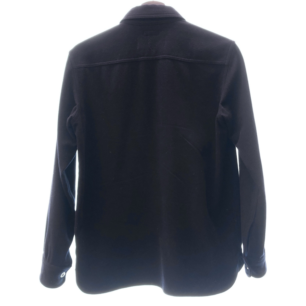 ★ AtLast&Co アットラスト CPO Shirtt Jacket シャツ ジャケット アウター アメリカ海軍下士官 無地 ダークネイビー 紺 サイズ38 104_画像3