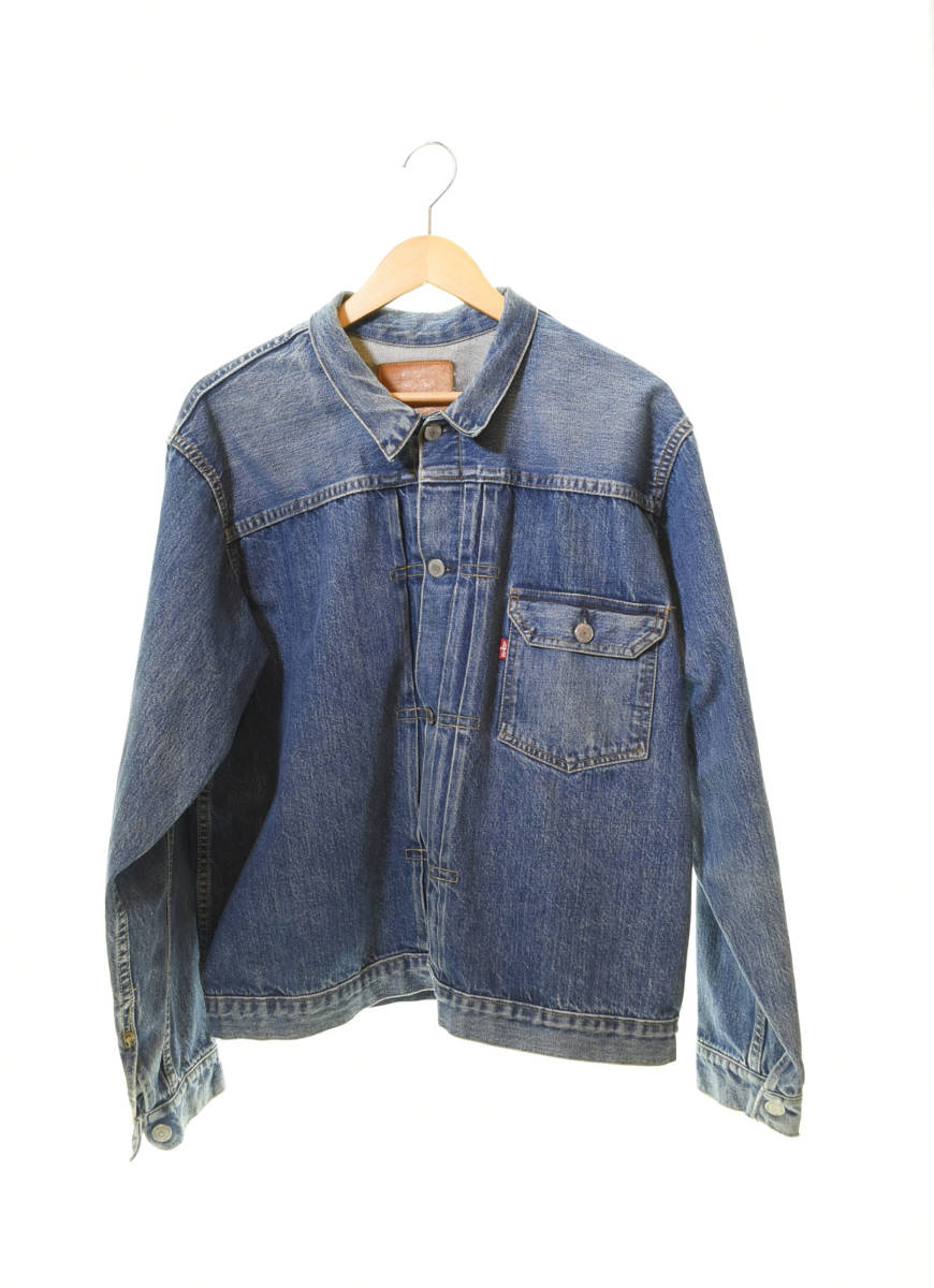 ◯ Levi's リーバイス 90's 90年代 1st 復刻版 555 バレンシア工場 デニムジャケット size48 青 ブルー 103_画像1