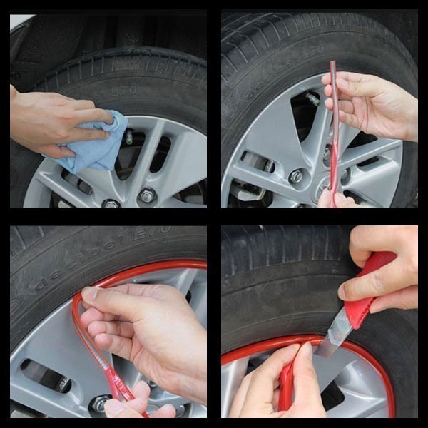  wheel rim guard rim sticker rim tape tire protective cover 8m car bike car supplies free shipping green 