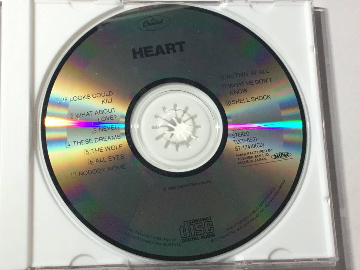国内盤帯付CD/HEART/ハート ♪ネヴァー/ジーズ・ドリームス 送料¥180_画像7