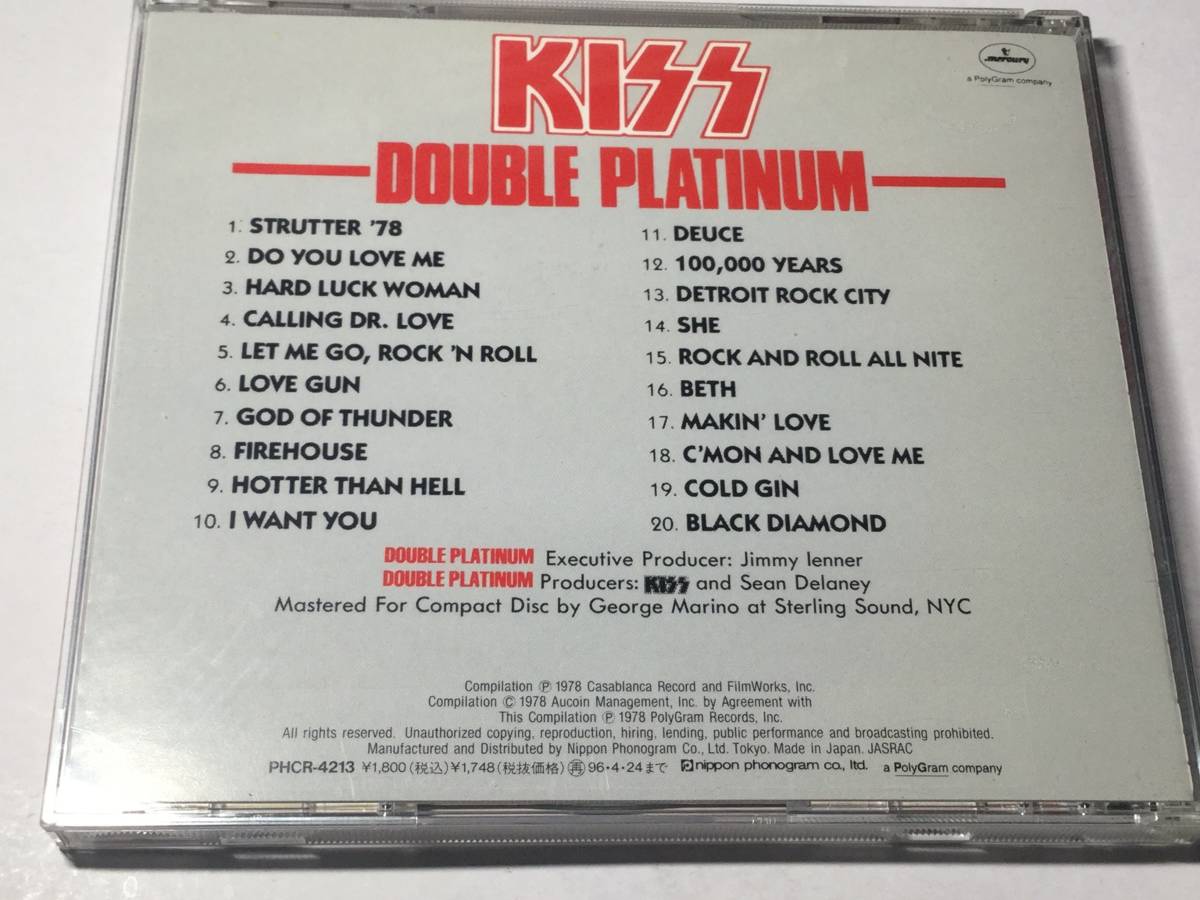  записано в Японии CD с лентой лучший 20 искривление /KISS/kis/ двойной * платина стоимость доставки ¥180