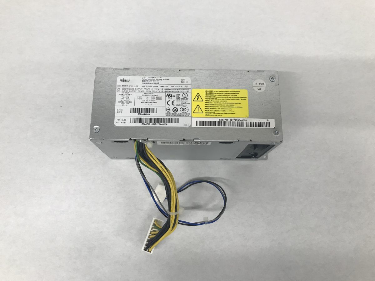 【即納】FUJITSU PRIMERGY TX1320 M2 M3 M4 電源ユニット 250W CPB09-045E / S26113-E564-V71-01【中古品/動作品】 (PS-F-108)_画像1