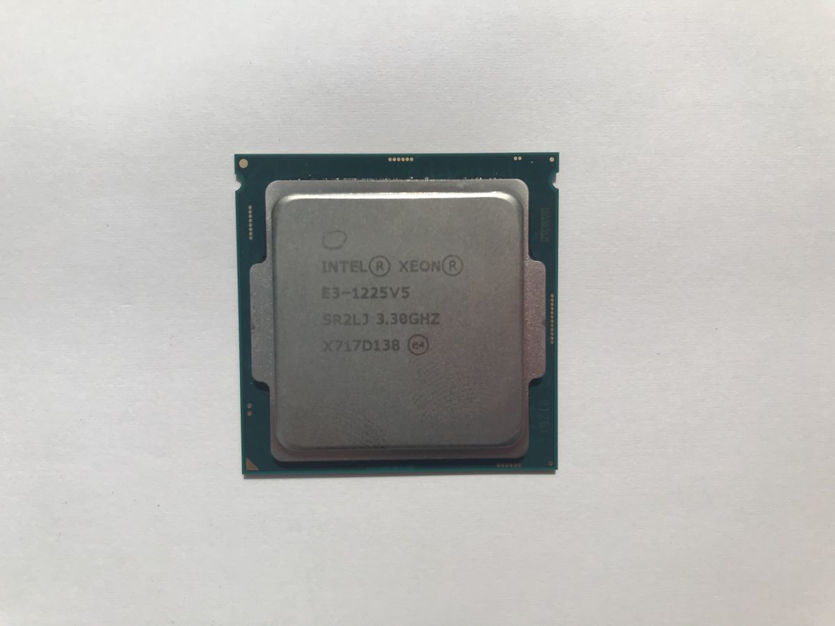 動作保証 intel XEON E3-1225V5 3.3GHz/3.7GHz SR2LJ 4コア 4スレッド ソケット FCLGA1151【送料無料】_画像1