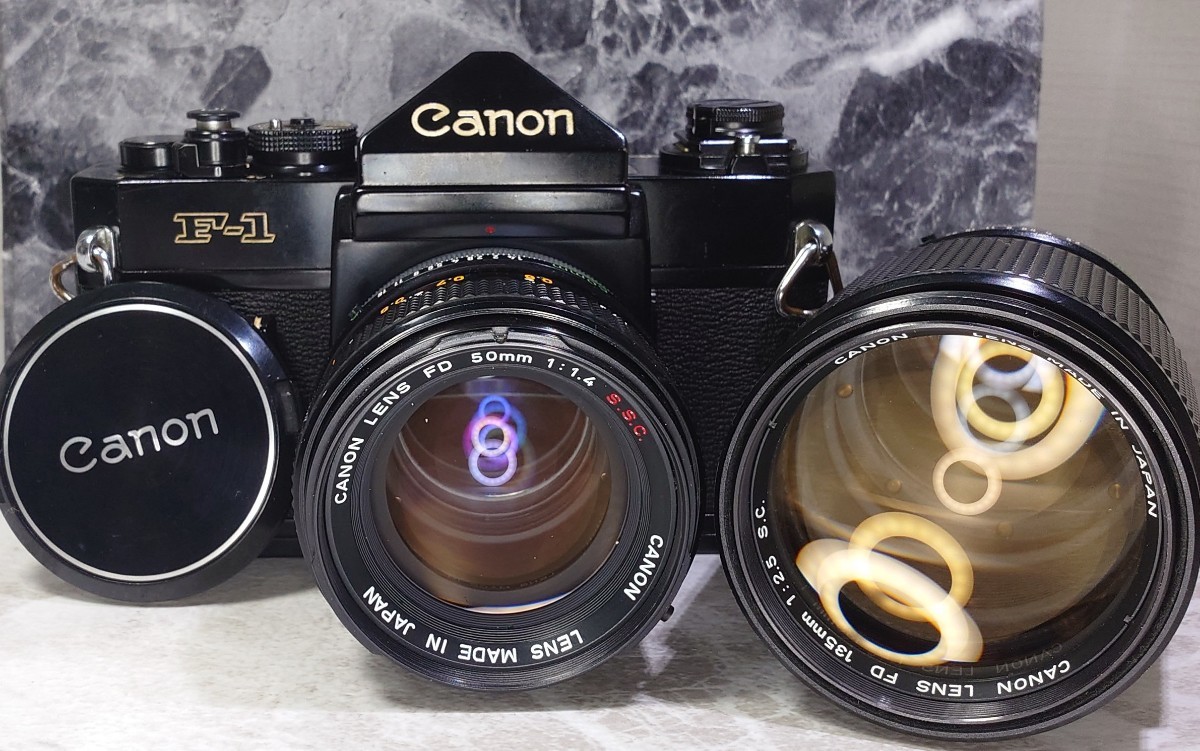 終活】Canon F-1＋FD 50mm f1.4 S.S.C 赤バッジモデル＋FD135mm f2.5