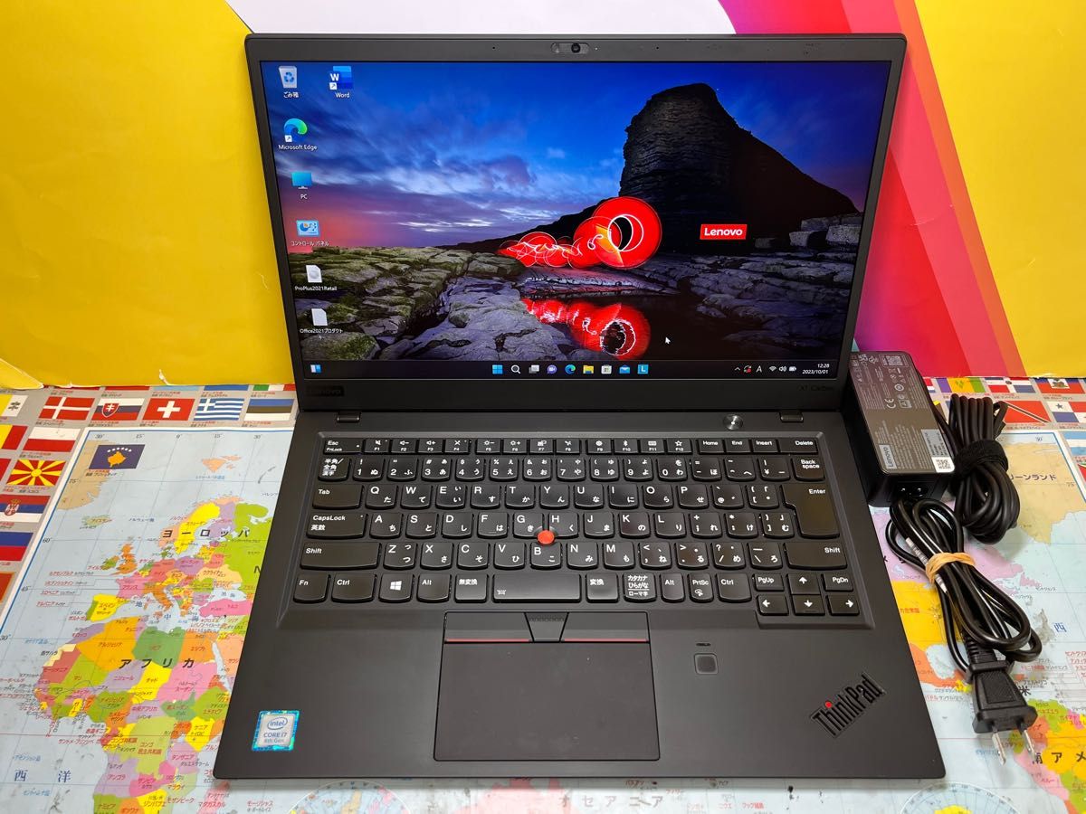 JC0829 レノボ Thinkpad X1 Carbon 6th i7 16GB 軽量 良品