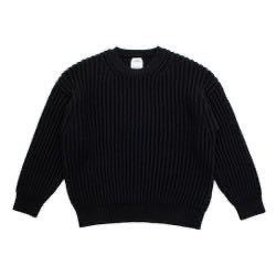visvim AMPLUS CREW L/S (W/L) BLACK size5 ビズビム アンプラス クルーネック ニット ウールリネン knit セーター ict sweater 日本製