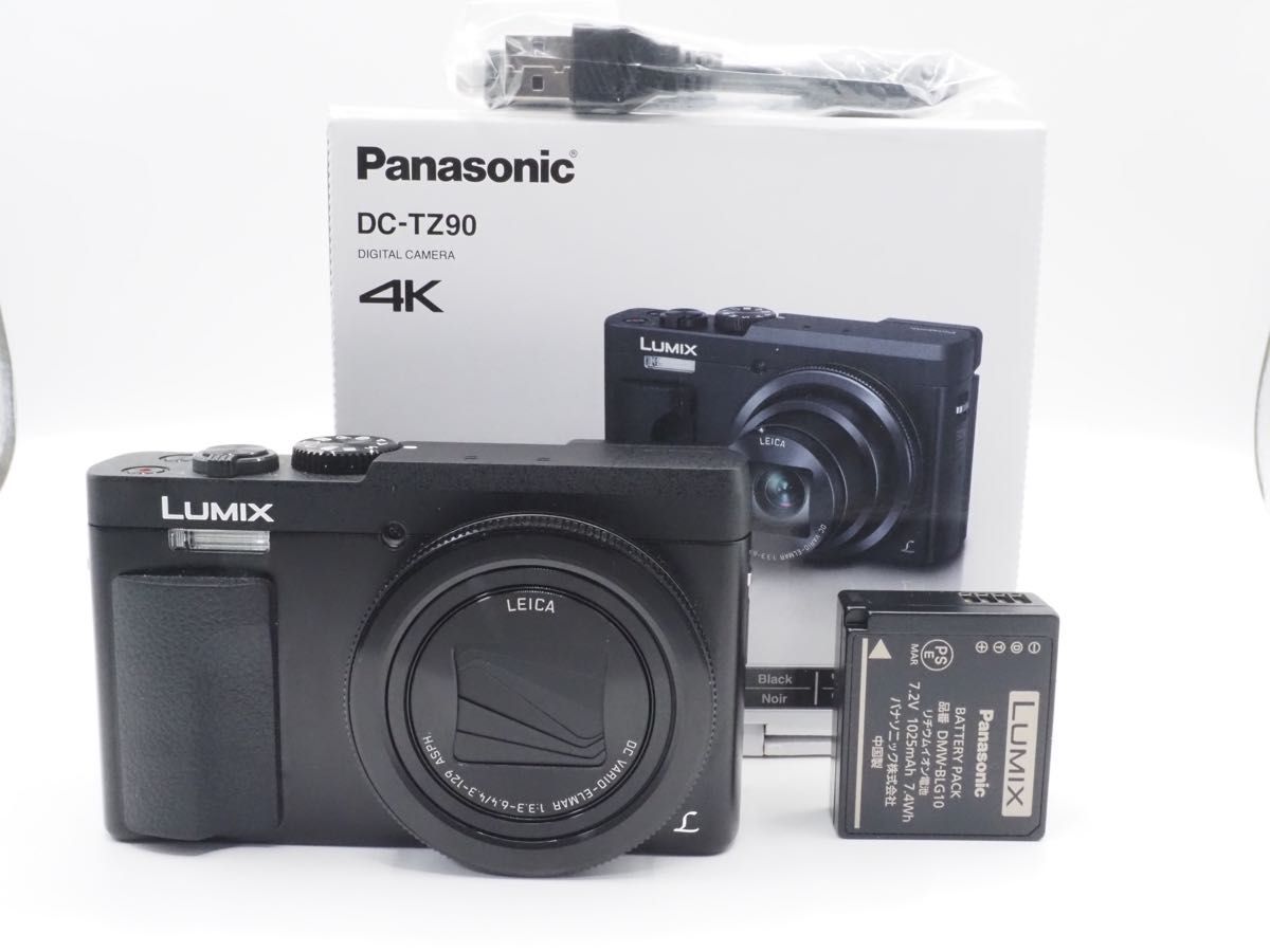 極上美品】 パナソニック Panasonic LUMIX DC-TZ90 (ブラック) #0431