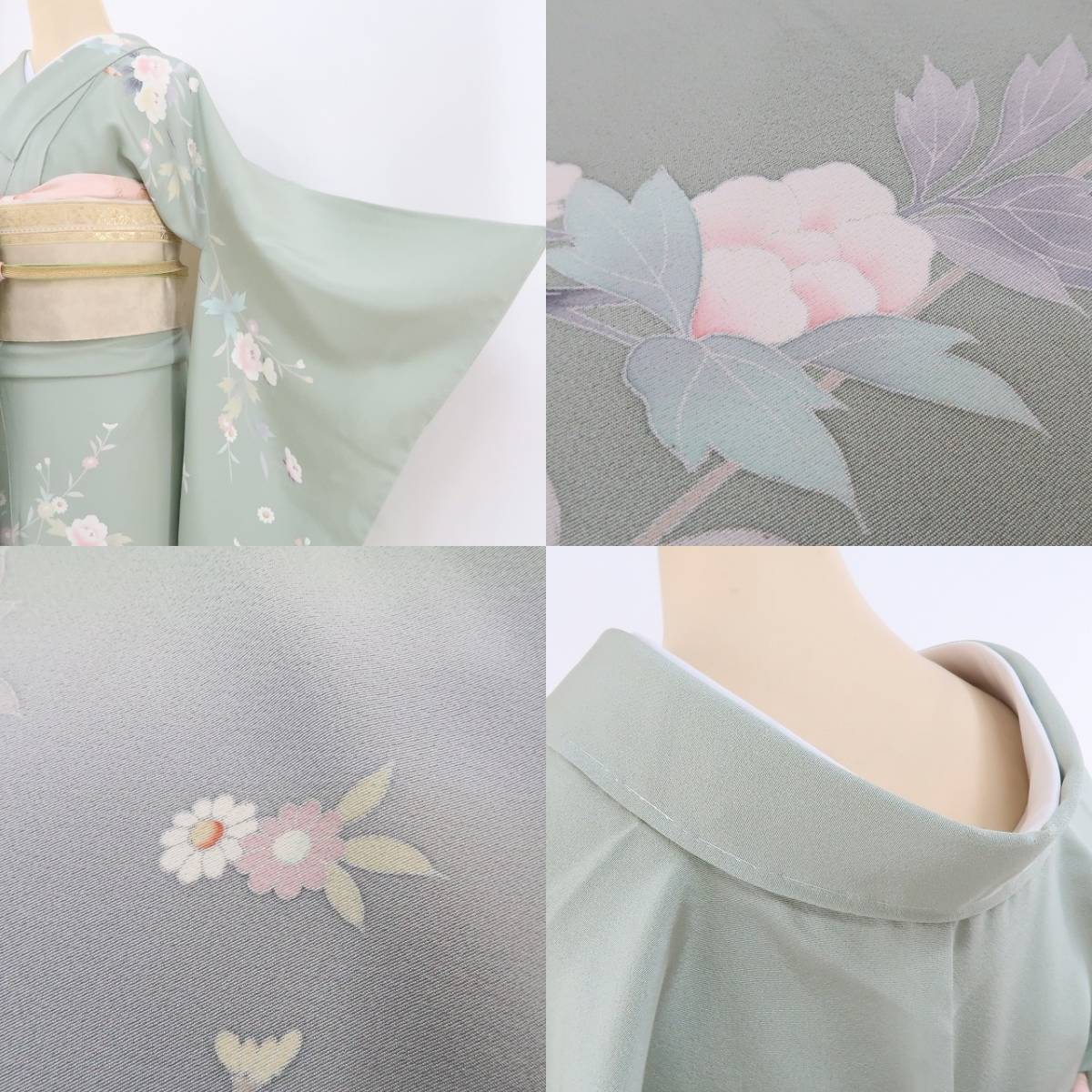 ゆめsaku2 新品 手描き友禅 着物 正絹 仕付け糸付“自然体で枝を ゆめsaku2 新品 手描き友禅 着物 正絹 仕付け糸付“自然体で枝を