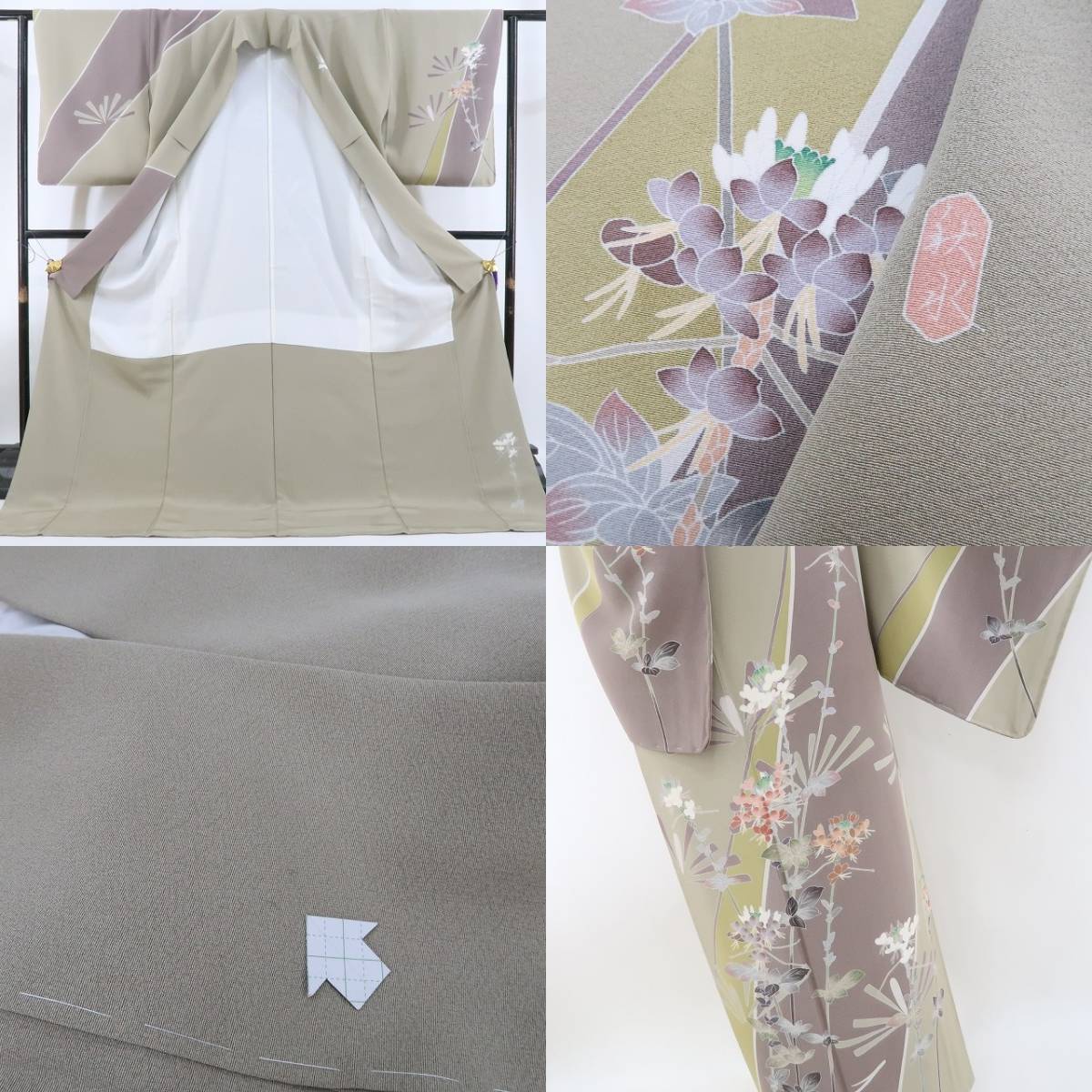 tomihisa 新品 手描き友禅 秋水 落款 着物“花の息吹に心留めて tomihisa 新品 手描き友禅 秋水 落款 着物“花の息吹に心留めて