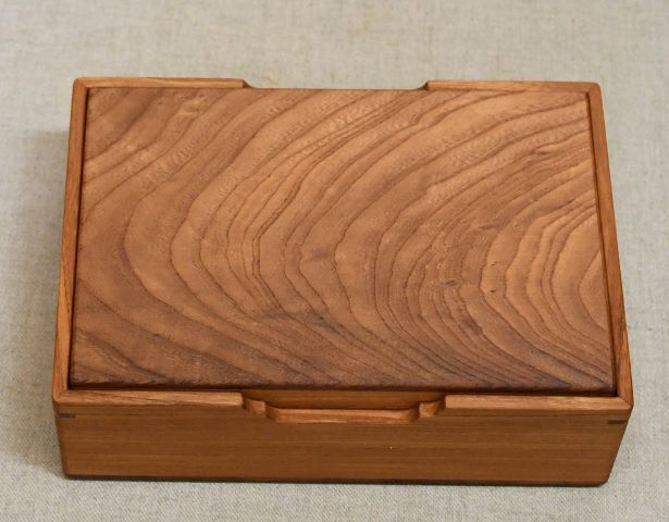 欅無垢・手作りの硯箱。文庫。新品。_画像9
