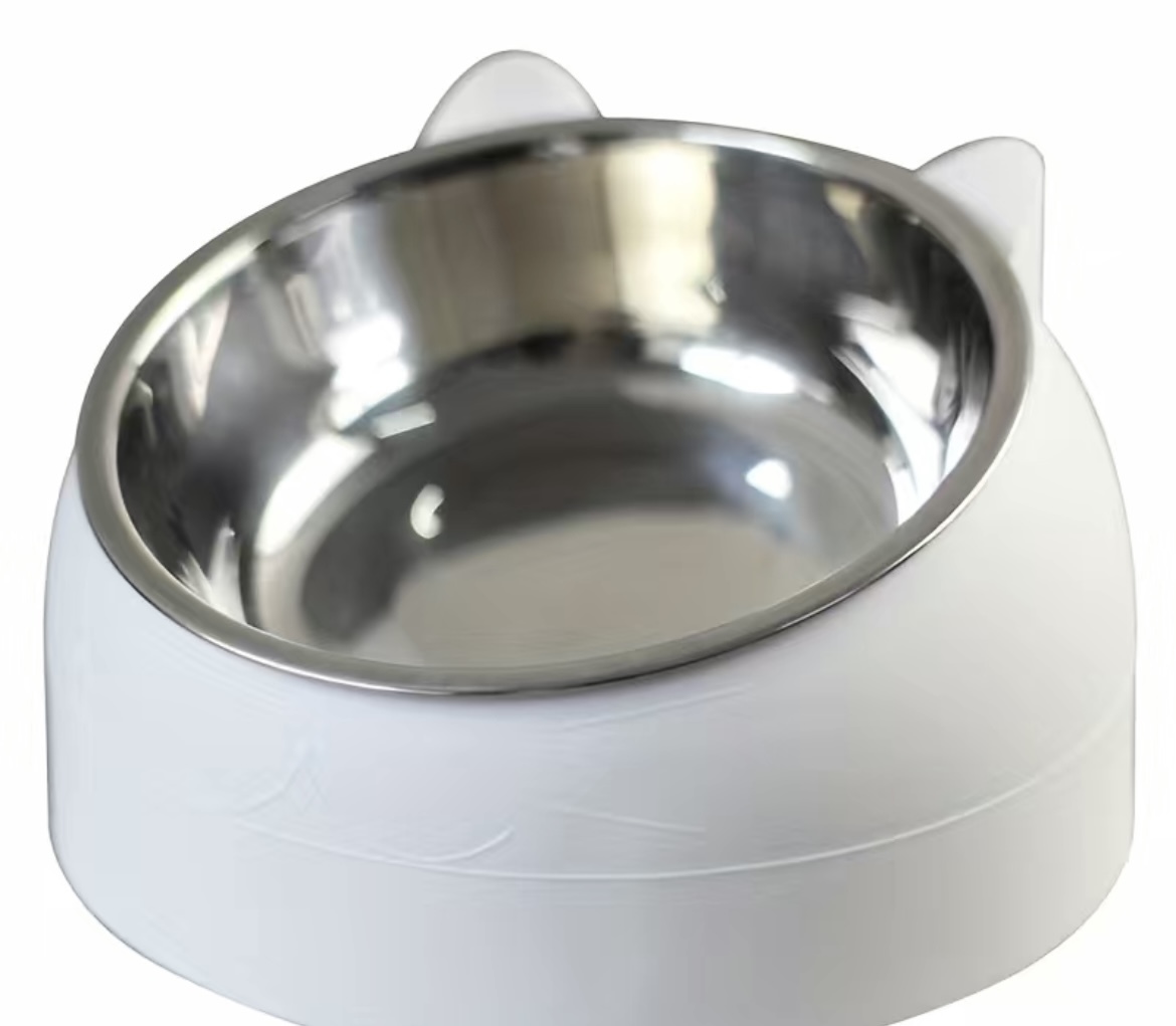 * stainless steel made cat dog for bowl *200ml*3 piece set white & black & green * unused goods 