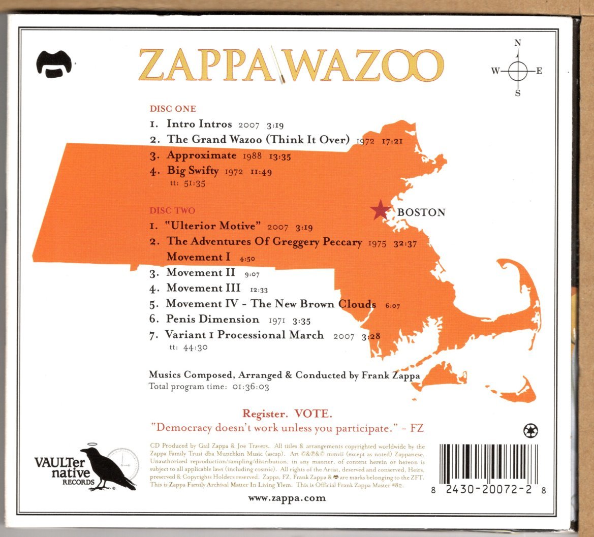 【中古CD】FRANK ZAPPA / WAZOO_画像2