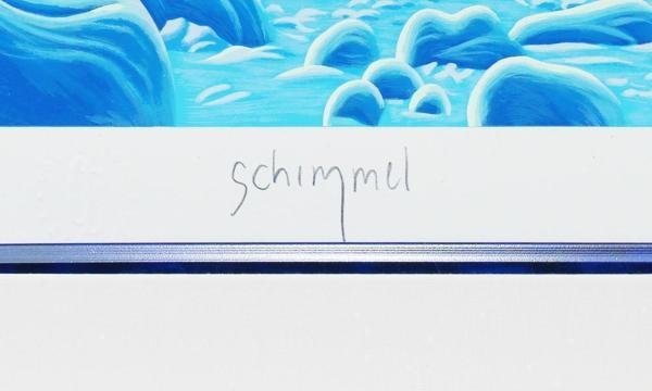 【真作】【WISH】シム・シメール SCHIM SCHIMMEL「永遠のやすらぎ」シルクスクリーン 約25号 大作 直筆サイン 　　〇動物画家 #23073474_画像6