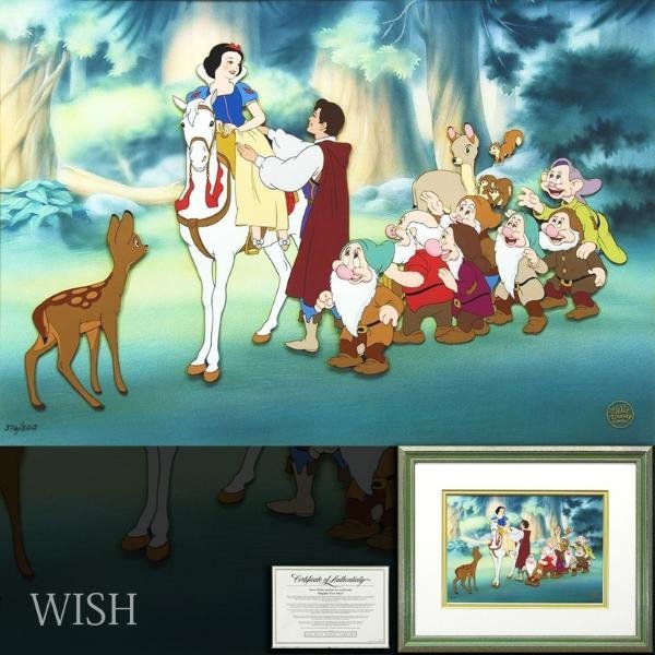 【真作】【WISH】ウォルト・ディズニー Walt Disney「白雪姫」セル画 手彩色 6号大 証明書付 ディズニー作品 #23093044